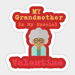 Grandma's Love T-shirt: Embrace Grandma's Warmth and Affection on Valentine's Day Sticker